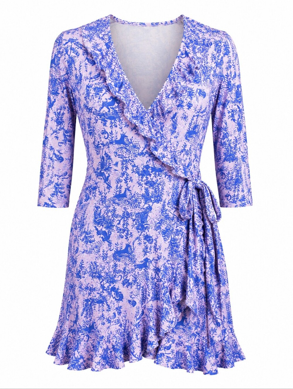 Lilly Pulitzer Lilac Freesia Safari I Can See Jessalynne Wrap Romper S Summer